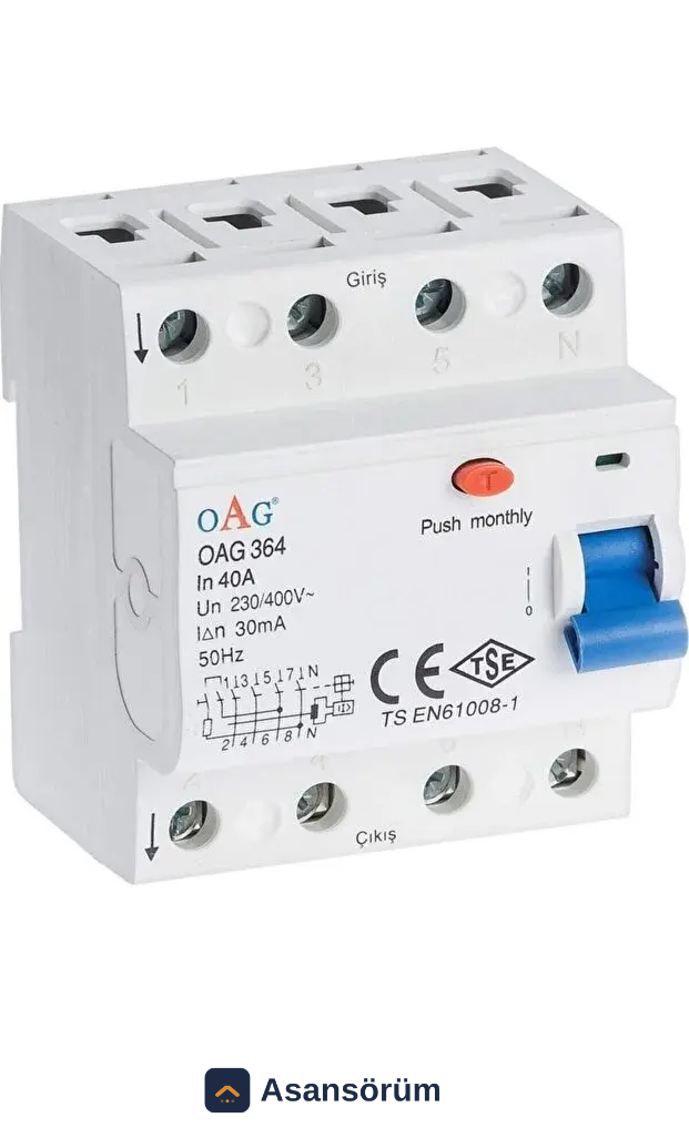 Oag 4x40A 300MA Kaçak Akım Koruma Rölesi